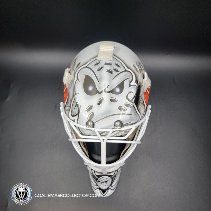Lukas Dostal Goalie Mask Unsigned 2024 Anaheim Tribute