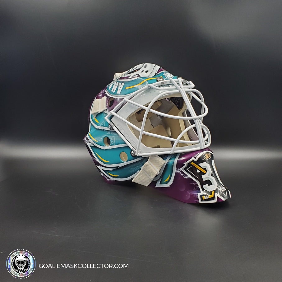 Lukas Dostal Goalie Mask Unsigned Anaheim "Ducks 30th Anniversary" Tribute