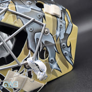 Marc-Andre Fleury Goalie Mask Game Issued 2015 Pittsburgh Penguins Made by Lefevre Painted by Griff Stephane Bergeron on CCM Shell AS-02962