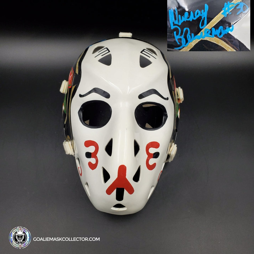 Murray Bannerman Signed Goalie Mask Vintage Chicago V1 Pristine Signature Edition. Goalie Mask Collector.