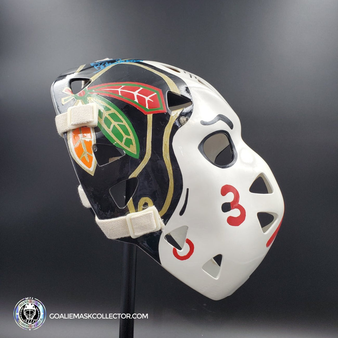 Murray Bannerman Signed Goalie Mask Vintage Chicago V1 Pristine
