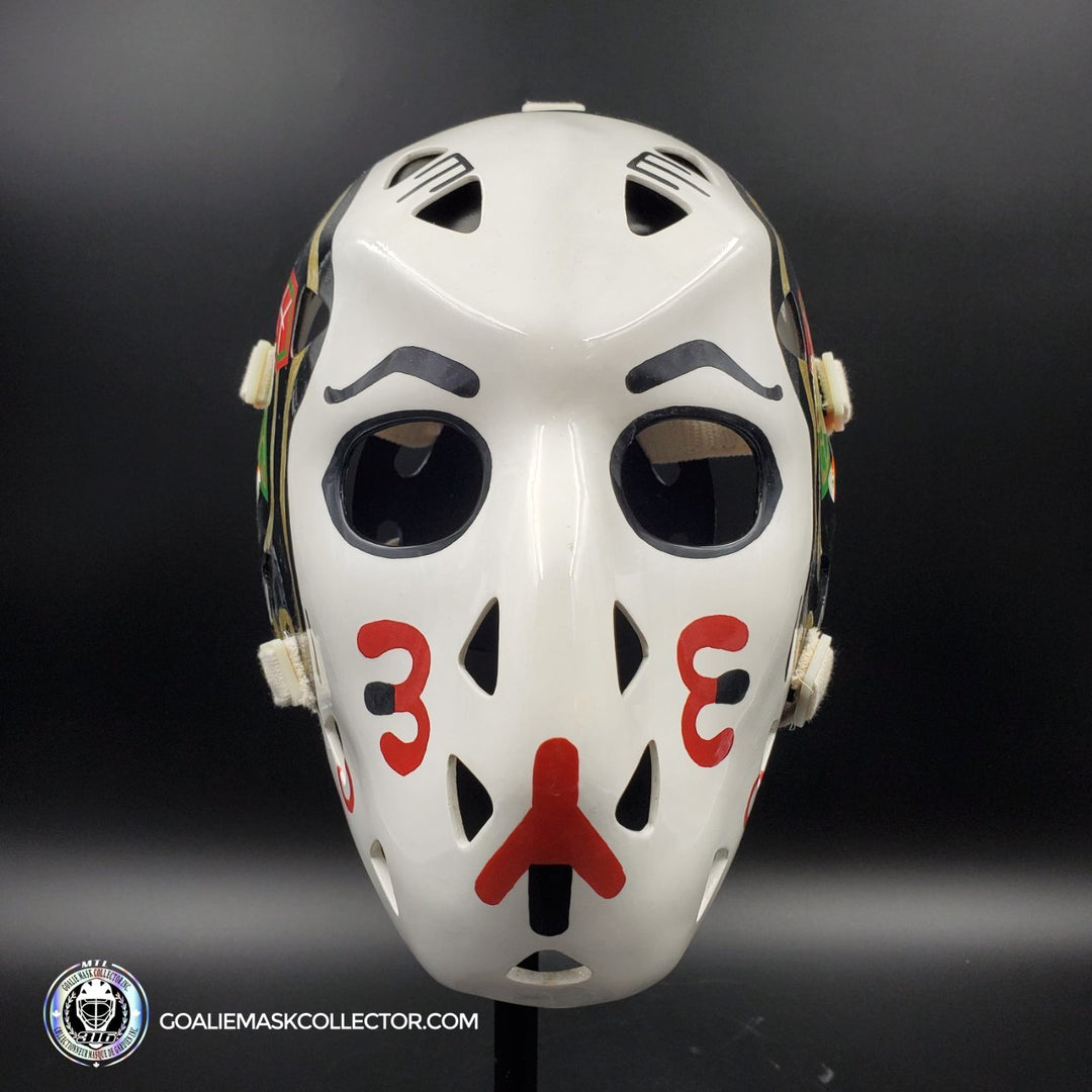 Murray Bannerman Signed Goalie Mask Vintage Chicago V1 Pristine