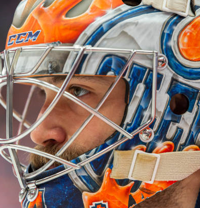 Stuart Skinner Goalie Mask Unsigned 2024 Edmonton Cup Finals Tribute