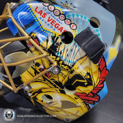 Marc-Andre Fleury Goalie Mask Unsigned 2020 Las Vegas Tribute + Powder Coated Gold Grill