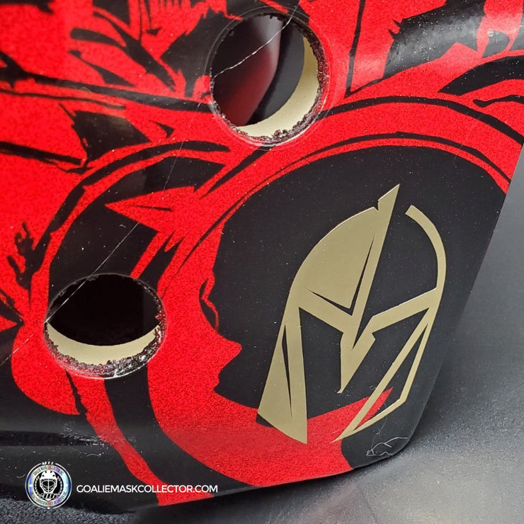 Marc-Andre Fleury Goalie Mask Unsigned 2021 Las Vegas Reverse Retro Tribute
