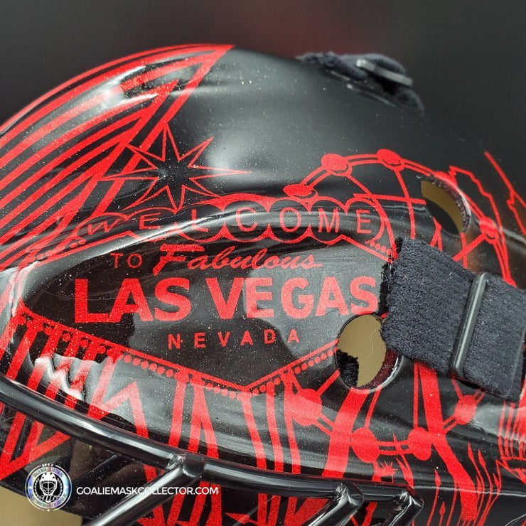 Marc-Andre Fleury Goalie Mask Unsigned 2021 Las Vegas Reverse Retro Tribute