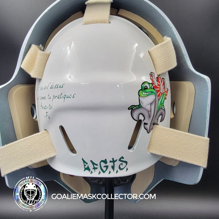 Marc-Andre Fleury Goalie Mask Unsigned 2024-25 Minnesota FINAL Season V2 White Tribute