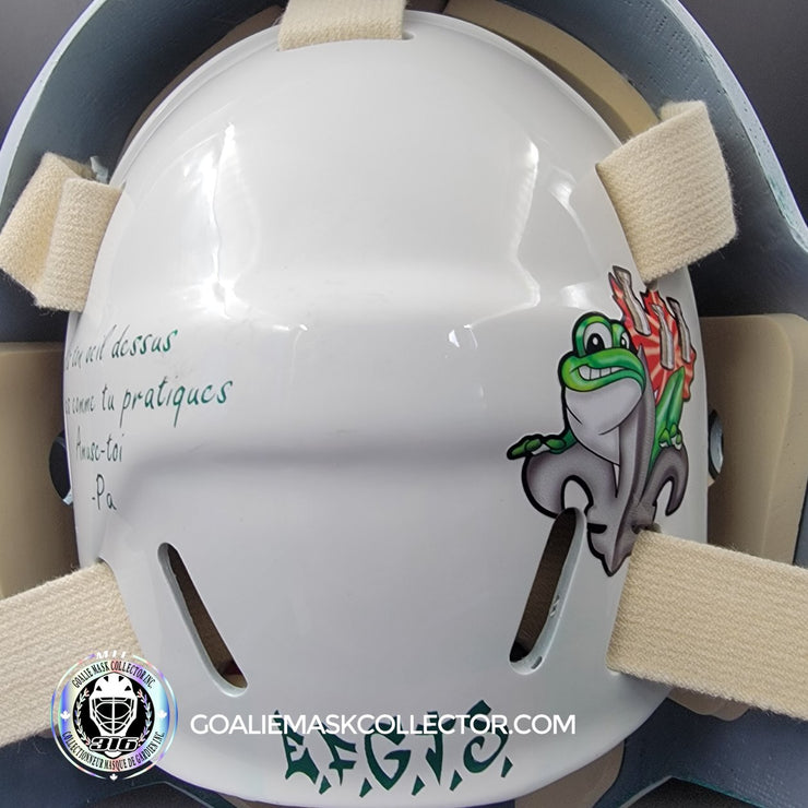 Marc-Andre Fleury Goalie Mask Unsigned 2024-25 Minnesota FINAL Season V2 White Tribute