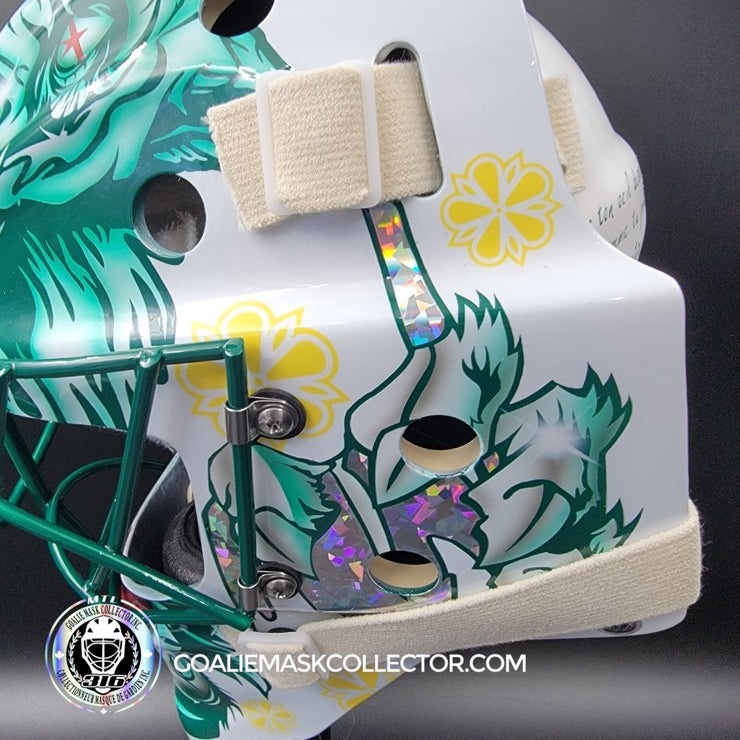 Marc-Andre Fleury Goalie Mask Unsigned 2024-25 Minnesota FINAL Season V2 White Tribute