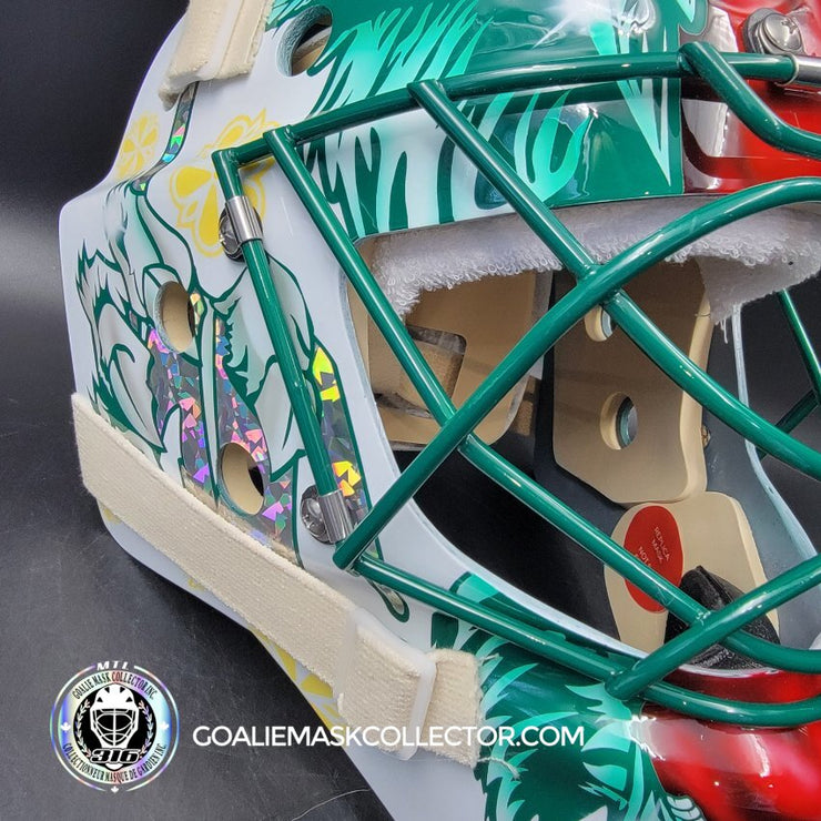 Marc-Andre Fleury Goalie Mask Unsigned 2024-25 Minnesota FINAL Season V2 White Tribute