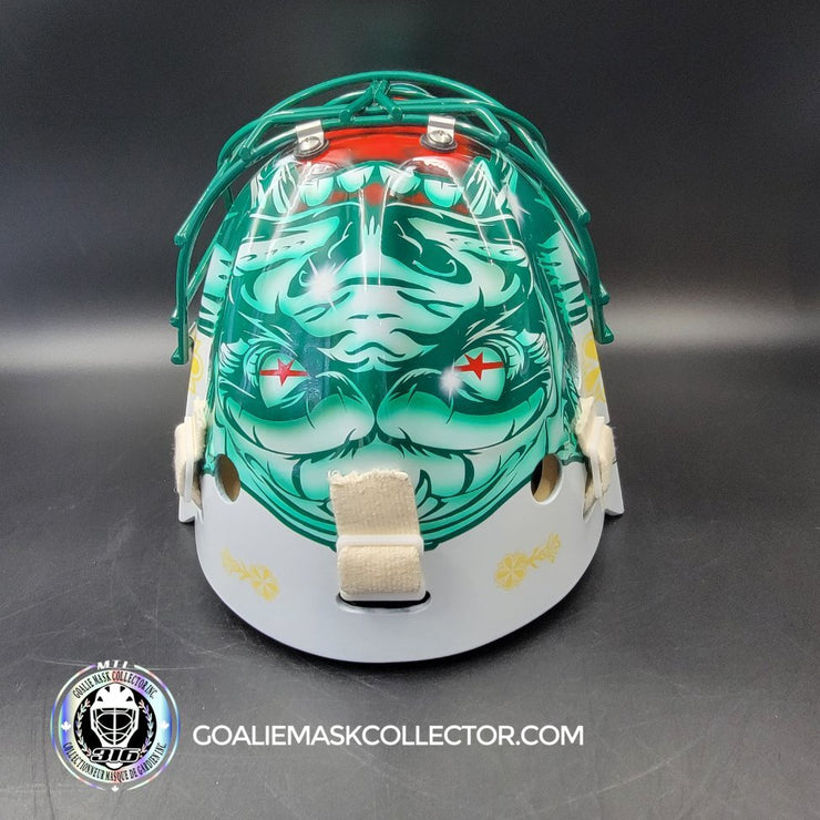 Marc-Andre Fleury Goalie Mask Unsigned 2024-25 Minnesota FINAL Season V2 White Tribute