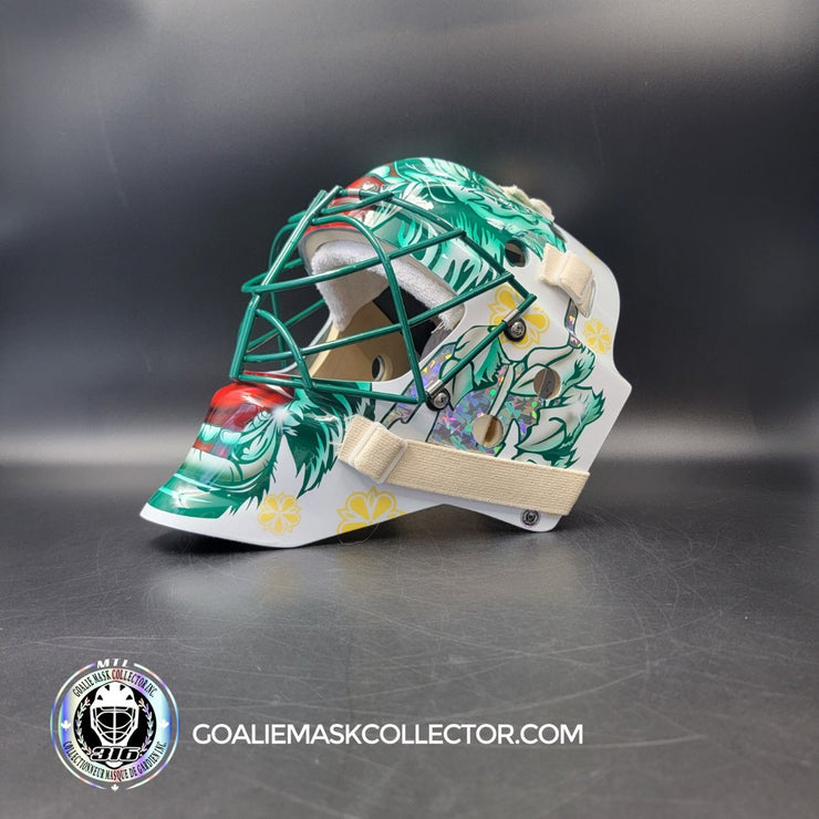 Marc-Andre Fleury Goalie Mask Unsigned 2024-25 Minnesota FINAL Season V2 White Tribute