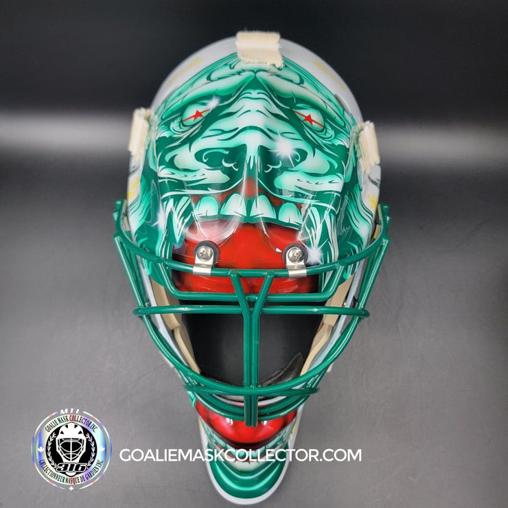 Marc-Andre Fleury Goalie Mask Unsigned 2024-25 Minnesota FINAL Season V2 White Tribute