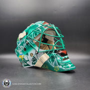 Marc-Andre Fleury Goalie Mask Unsigned 2024-25 Minnesota FINAL Season V1 Green Tribute
