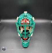 Marc-Andre Fleury Goalie Mask Unsigned 2024-25 Minnesota FINAL Season V1 Green Tribute