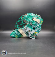 Marc-Andre Fleury Goalie Mask Unsigned 2024-25 Minnesota FINAL Season V1 Green Tribute