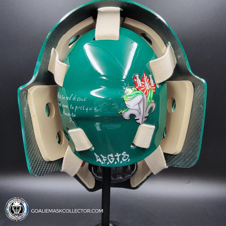 Marc-Andre Fleury Goalie Mask Unsigned 2024-25 Minnesota FINAL Season V1 Green Tribute