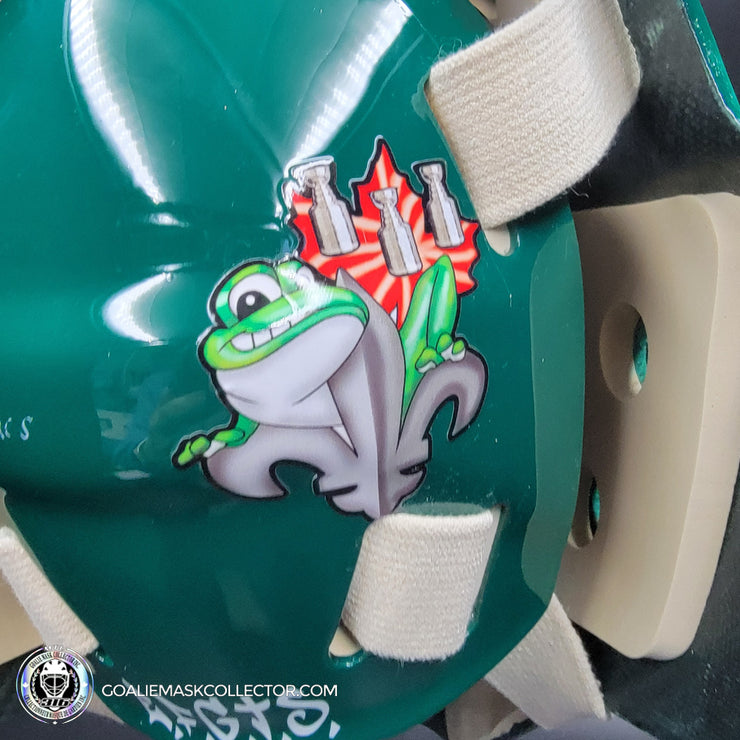 Marc-Andre Fleury Goalie Mask Unsigned 2024-25 Minnesota FINAL Season V1 Green Tribute