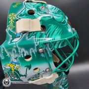 Marc-Andre Fleury Goalie Mask Unsigned 2024-25 Minnesota FINAL Season V1 Green Tribute