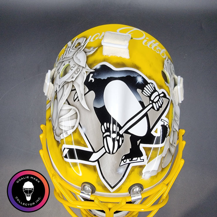 Marc-Andre Fleury Goalie Mask Unsigned 2025-26 Pittsburgh FINAL MASK Tribute