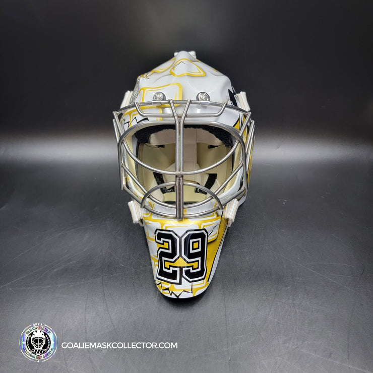Marc-Andre Fleury Goalie Mask Unsigned Pittsburgh 2009 CUP Edition Tribute