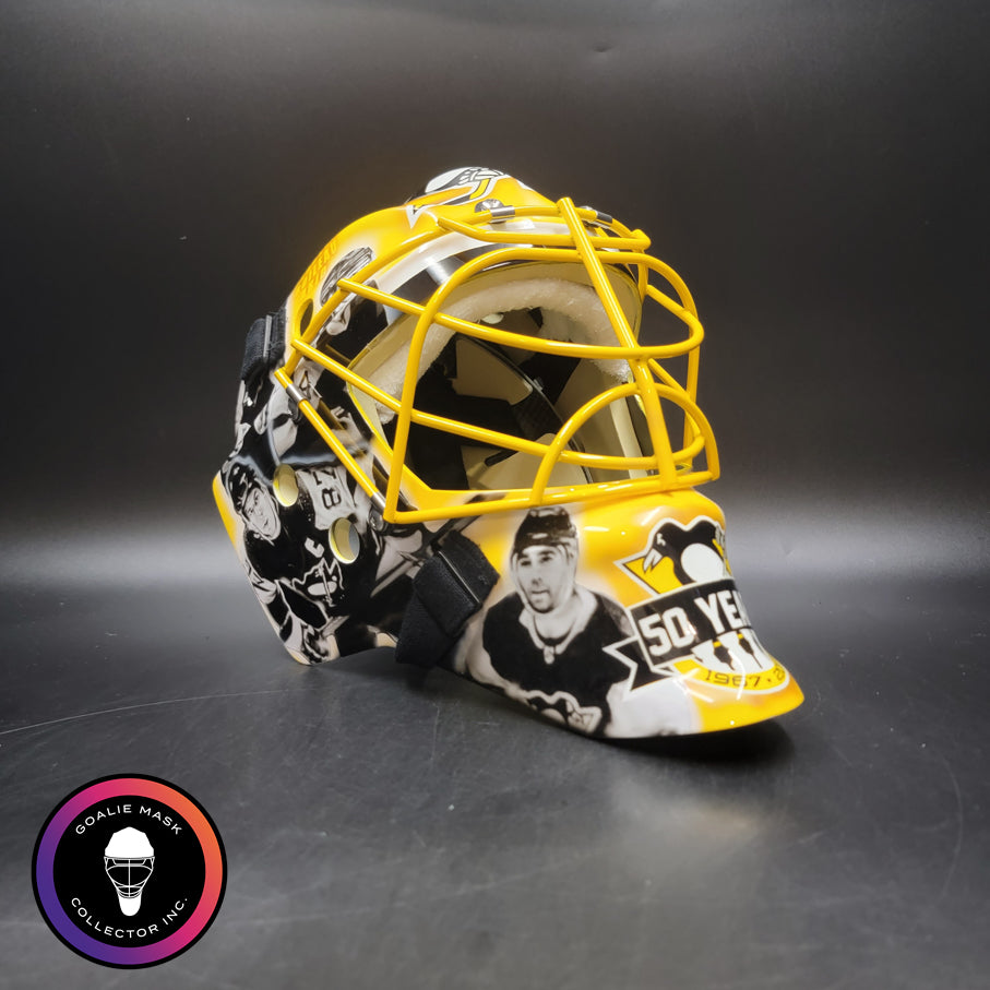 Marc-Andre Fleury Goalie Mask Unsigned Pittsburgh 50th Anniversary Tribute