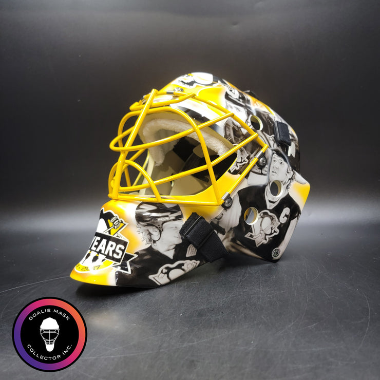 Marc-Andre Fleury Goalie Mask Unsigned Pittsburgh 50th Anniversary Tribute