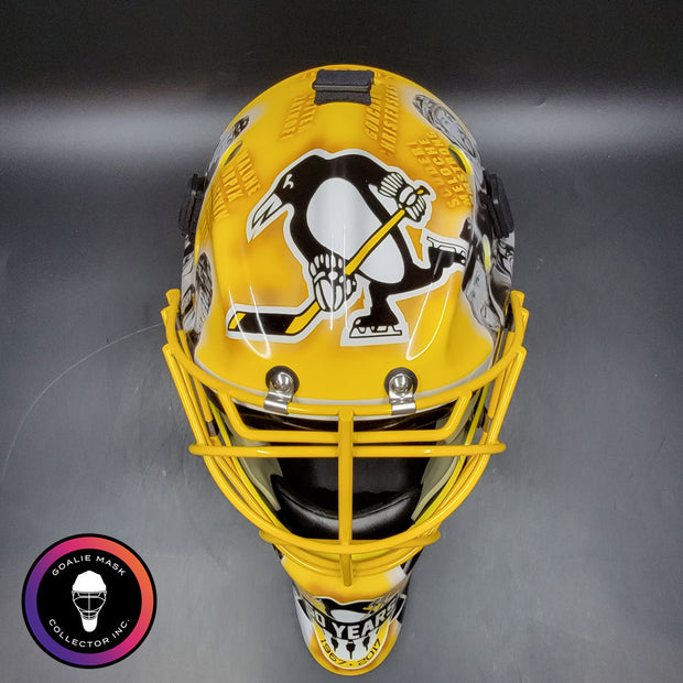 Marc-Andre Fleury Goalie Mask Unsigned Pittsburgh 50th Anniversary Tribute