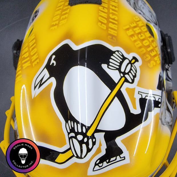 Marc-Andre Fleury Goalie Mask Unsigned Pittsburgh 50th Anniversary Tribute