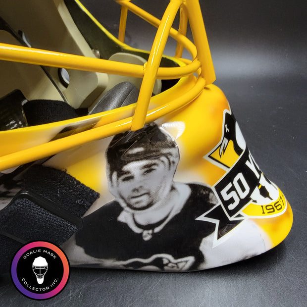 Marc-Andre Fleury Goalie Mask Unsigned Pittsburgh 50th Anniversary Tribute