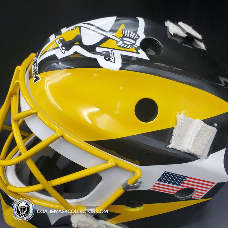 Marc-Andre Fleury Unsigned Goalie Mask Tom Barrasso Tribute