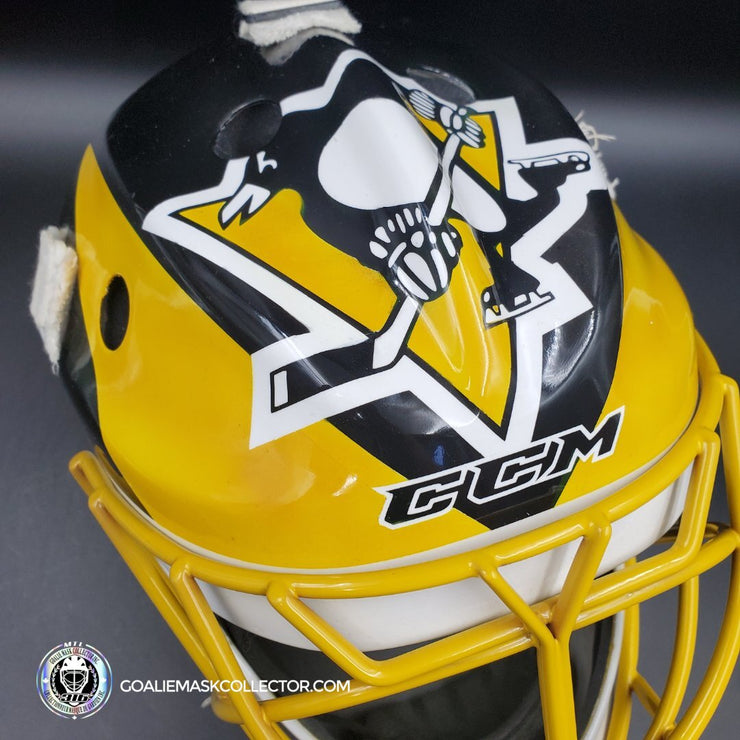 Marc-Andre Fleury Unsigned Goalie Mask Tom Barrasso Tribute