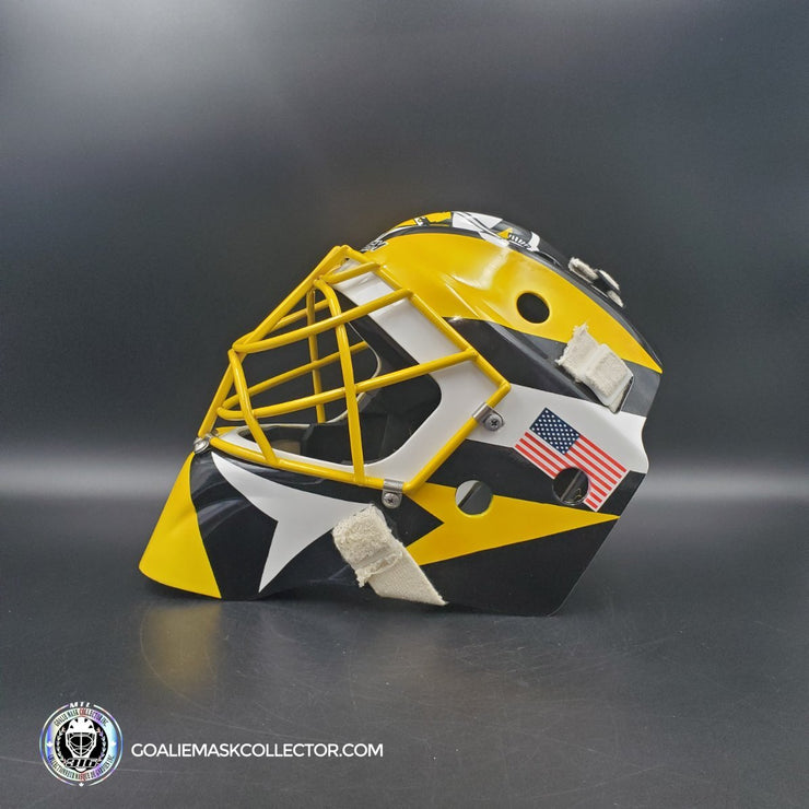 Marc-Andre Fleury Unsigned Goalie Mask Tom Barrasso Tribute