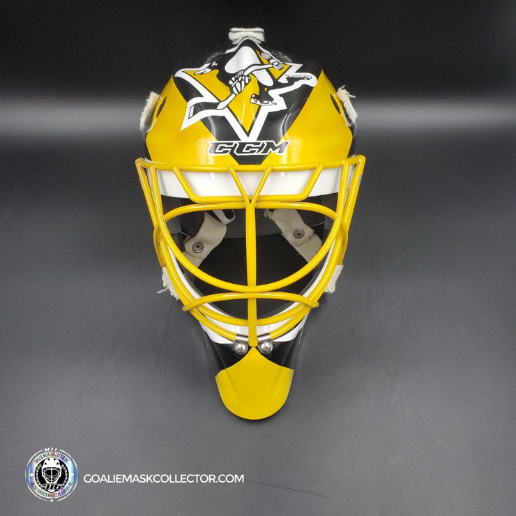 Marc-Andre Fleury Unsigned Goalie Mask Tom Barrasso Tribute