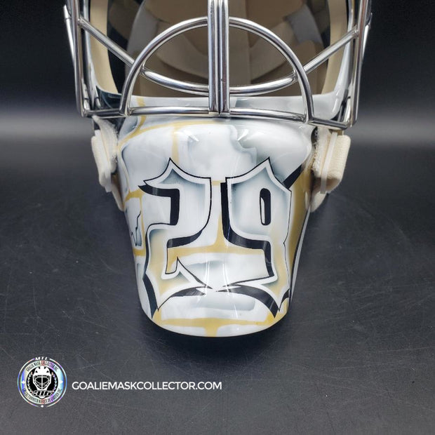 Marc-Andre Fleury Goalie Mask Unsigned 2010 Pittsburgh Tribute