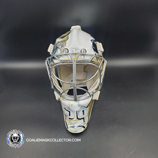 Marc-Andre Fleury Goalie Mask Unsigned 2010 Pittsburgh Tribute