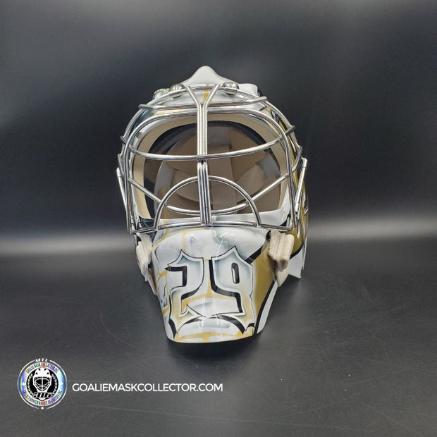Marc-Andre Fleury Goalie Mask Unsigned 2010 Pittsburgh Tribute