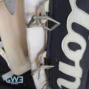 Martin Brodeur Game Used Goalie Pads 1996-97 New Jersey Devils Heaton Helite IV Photo-Matched AS-03492