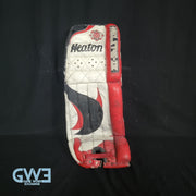 Martin Brodeur Game Used Goalie Pads 1996-97 New Jersey Devils Heaton Helite IV Photo-Matched AS-03492