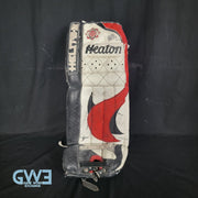 Martin Brodeur Game Used Goalie Pads 1996-97 New Jersey Devils Heaton Helite IV Photo-Matched AS-03492