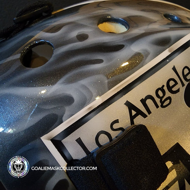 Martin Jones Game Worn Goalie Mask 2014-15 Los Angeles Kings & Team Canada World Championship Vaughn Dom Malerba 2014-AS-02579