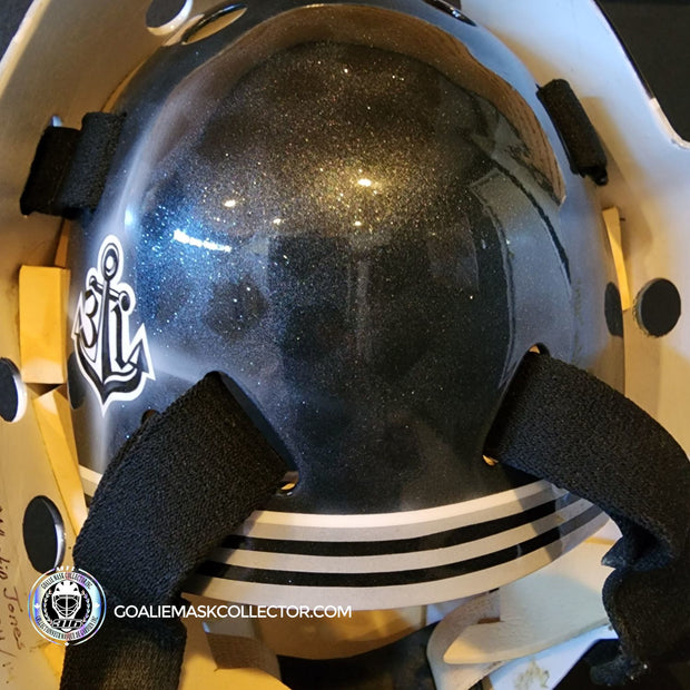 Martin Jones Game Worn Goalie Mask 2014-15 Los Angeles Kings & Team Canada World Championship Vaughn Dom Malerba 2014-AS-02579