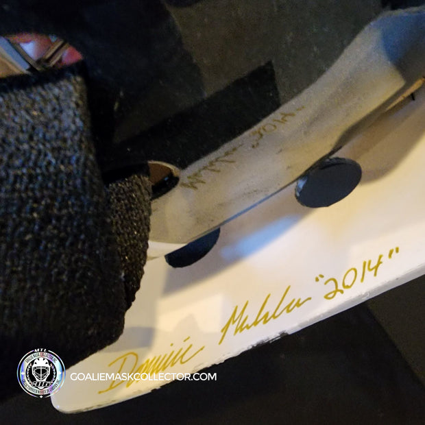 Martin Jones Game Worn Goalie Mask 2014-15 Los Angeles Kings & Team Canada World Championship Vaughn Dom Malerba 2014-AS-02579