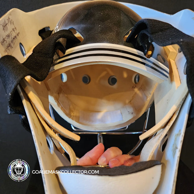 Martin Jones Game Worn Goalie Mask 2014-15 Los Angeles Kings & Team Canada World Championship Vaughn Dom Malerba 2014-AS-02579