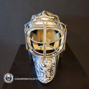 Martin Jones Game Worn Goalie Mask 2014-15 Los Angeles Kings & Team Canada World Championship Vaughn Dom Malerba 2014-AS-02579