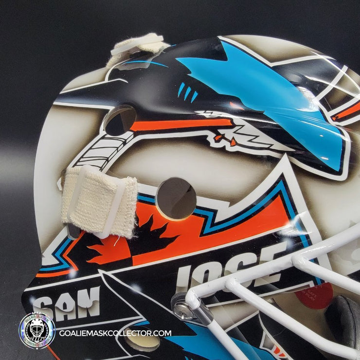 Martin Jones Goalie Mask Unsigned 2016 San Jose Tribute