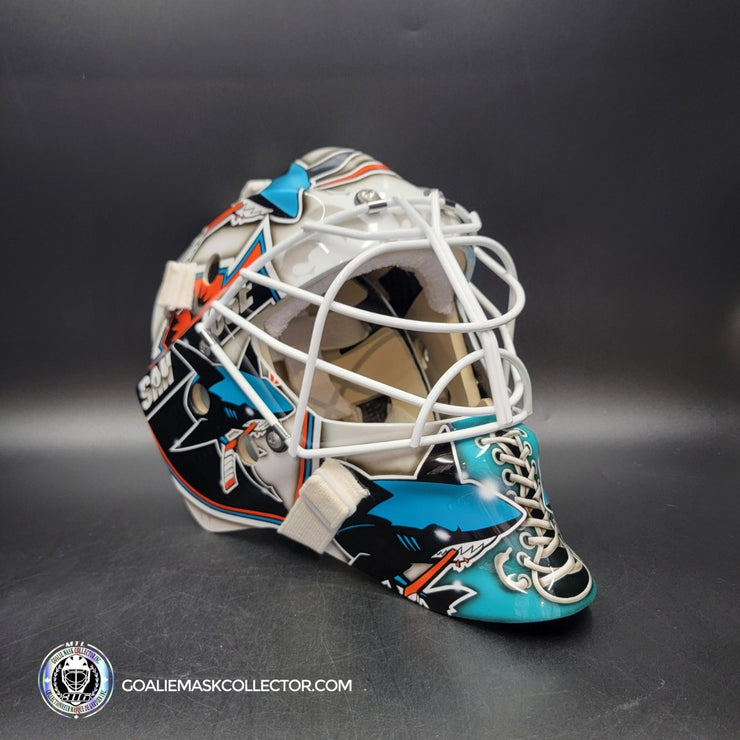 Martin Jones Goalie Mask Unsigned 2016 San Jose Tribute