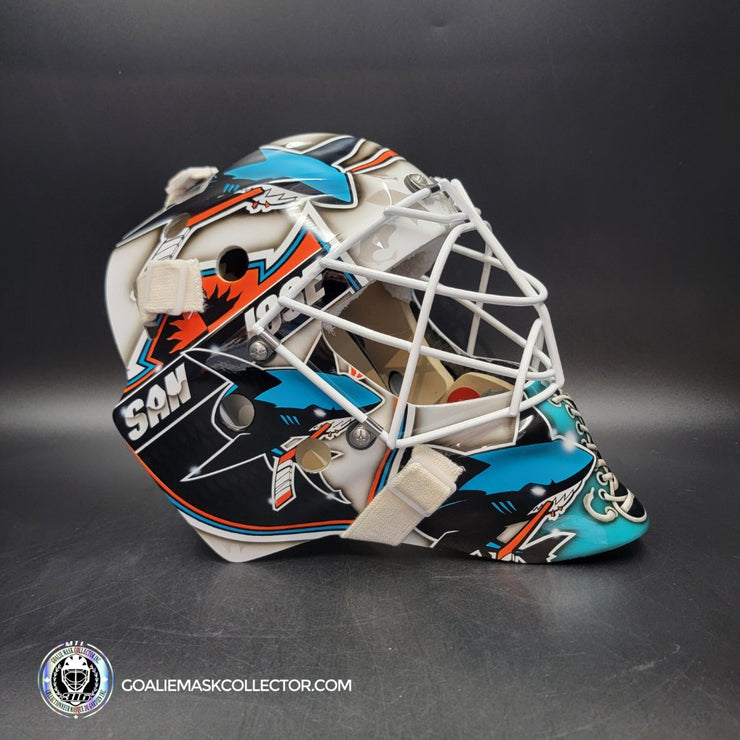 Martin Jones Goalie Mask Unsigned 2016 San Jose Tribute