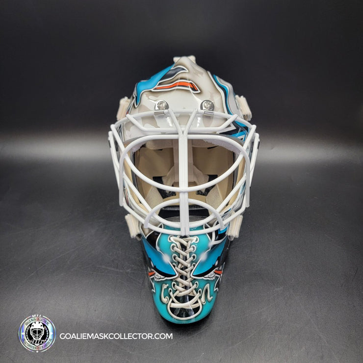 Martin Jones Goalie Mask Unsigned 2016 San Jose Tribute