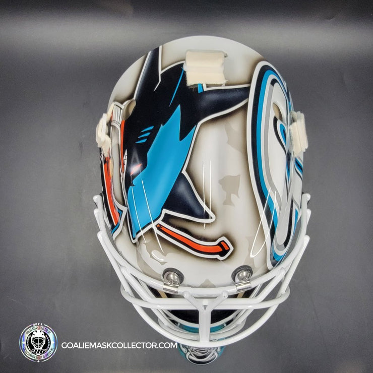 Martin Jones Goalie Mask Unsigned 2016 San Jose Tribute